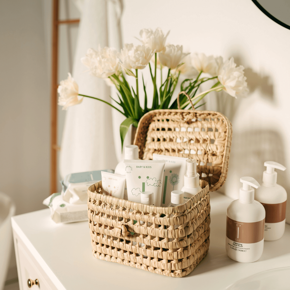 bathroom storage baskets