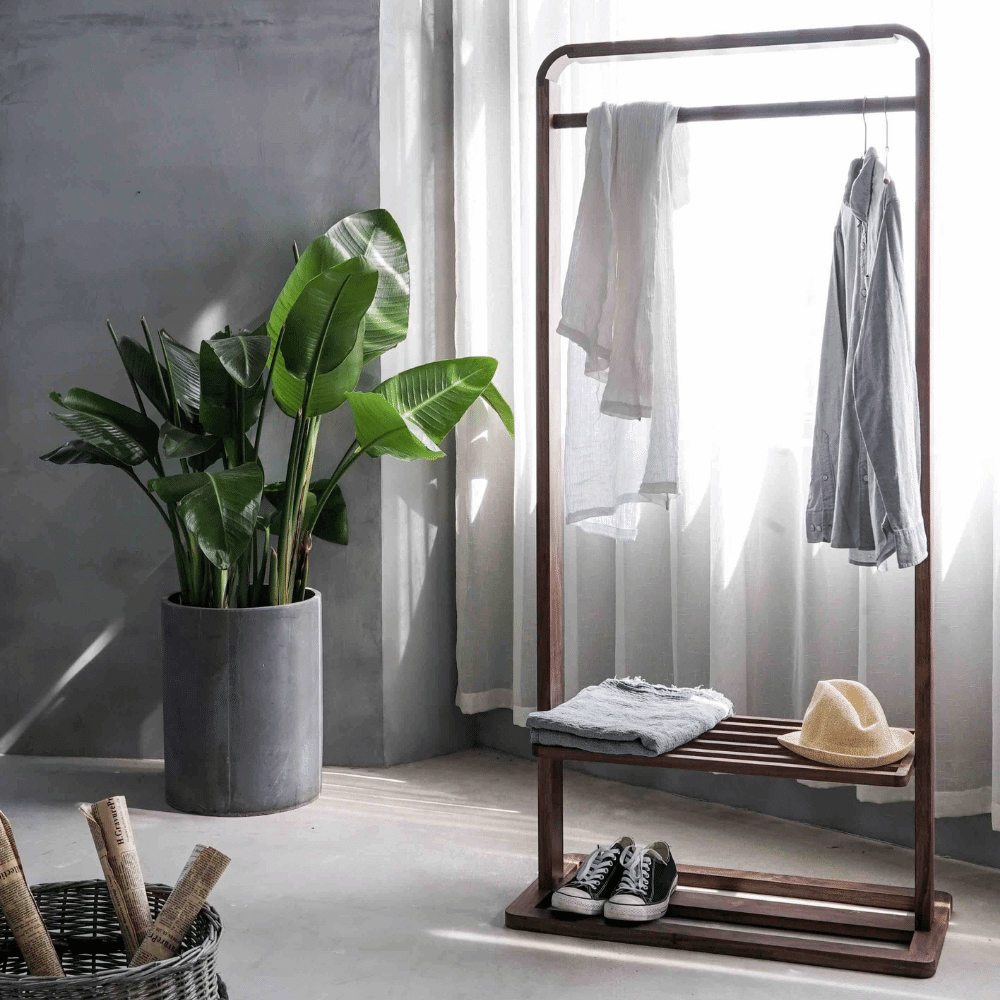 coat rack with shoe storage