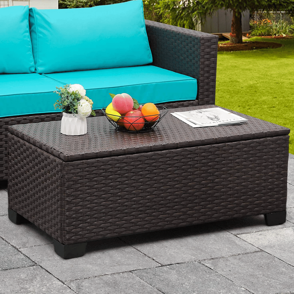 outdoor side table with storage
