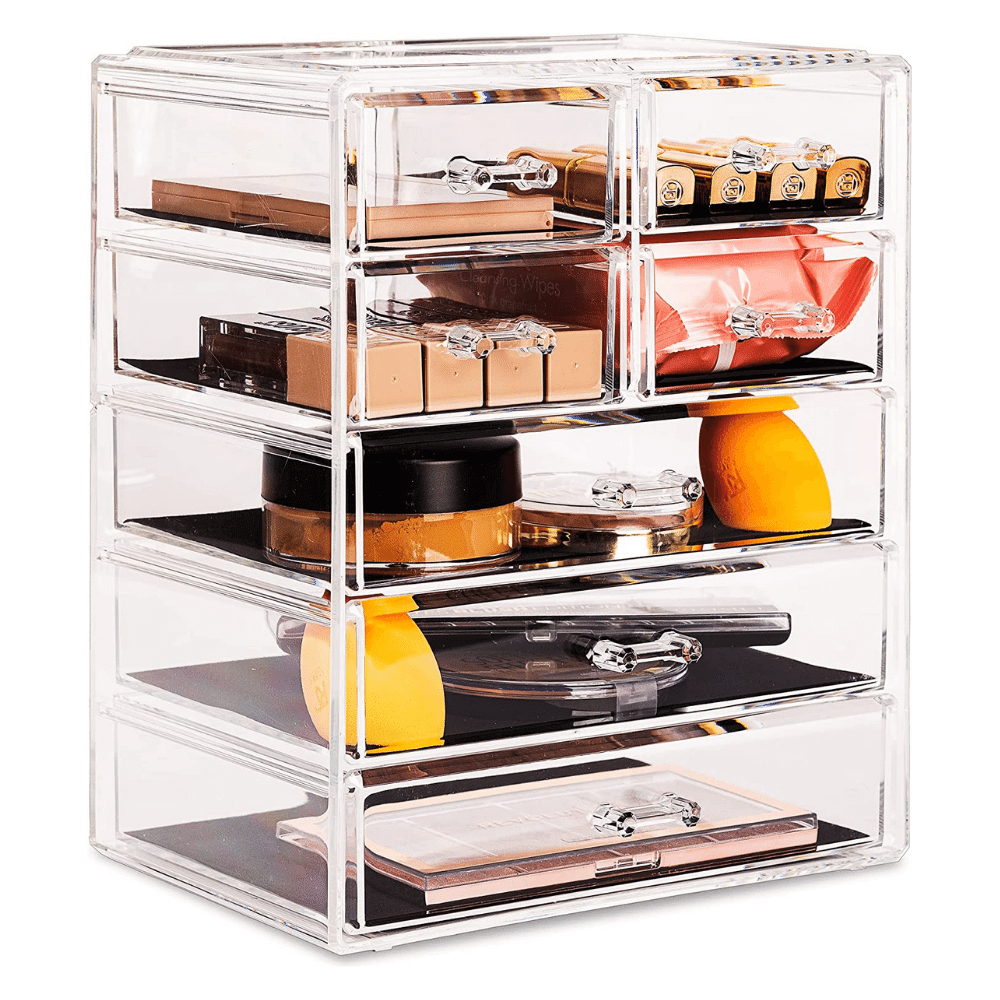 clear plastic drawer organizer