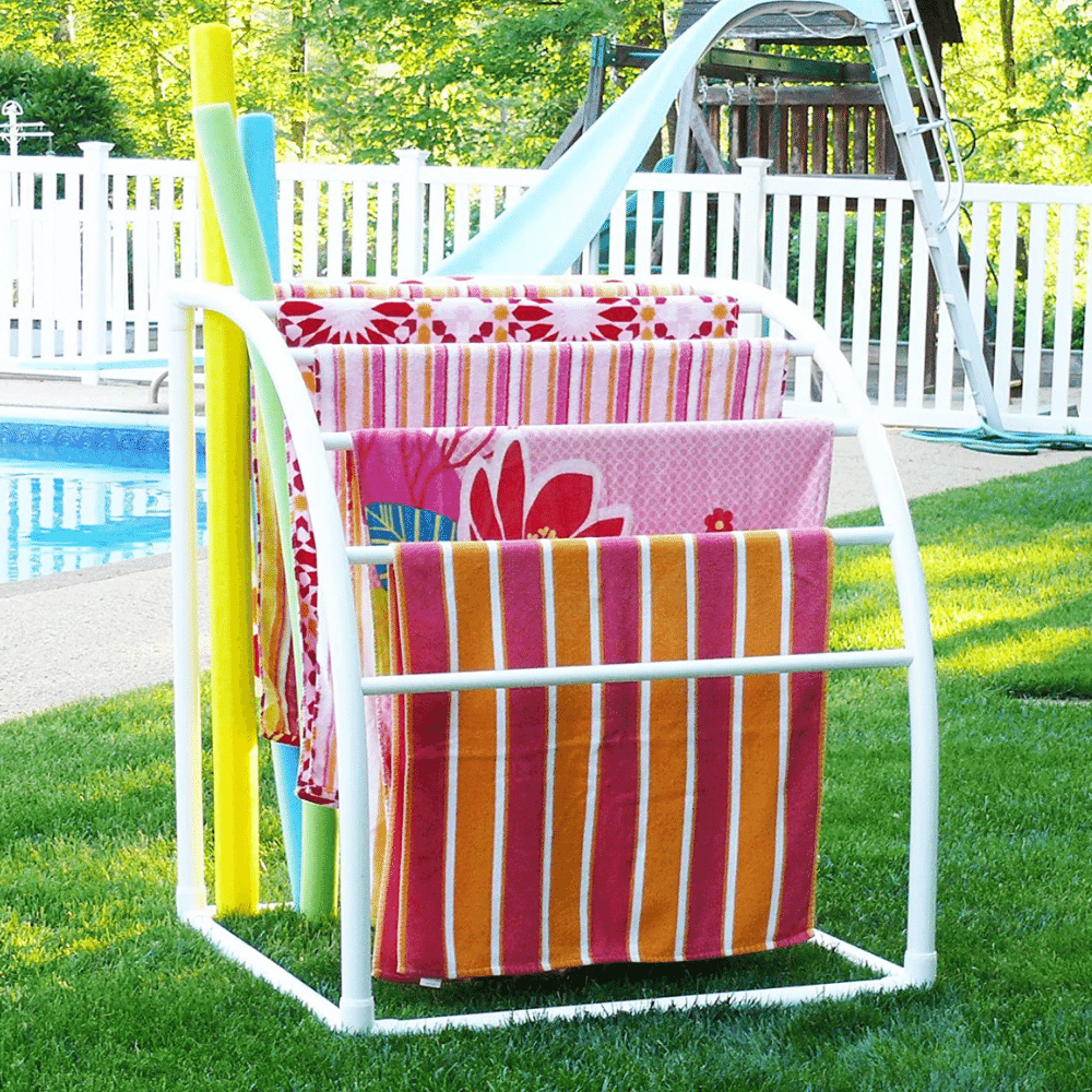 poolside towel rack