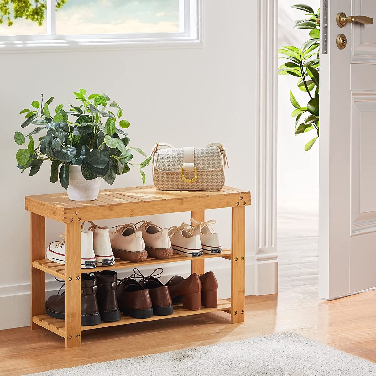 outdoor shoe storage bench