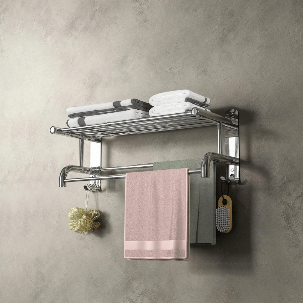 chrome towel rack