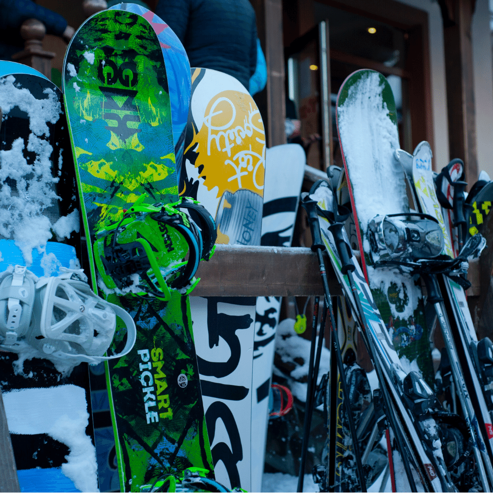 ski and snowboard storage racks