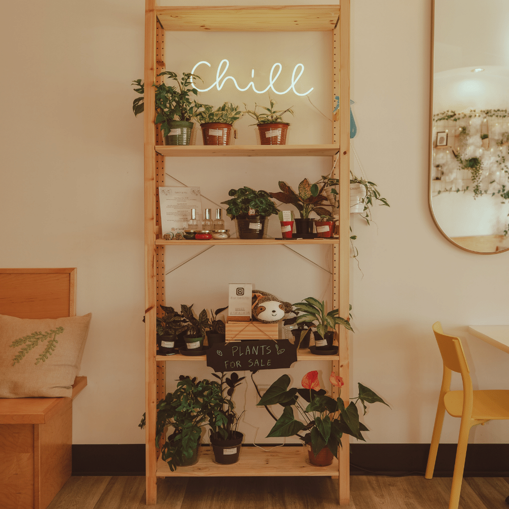 wooden storage rack