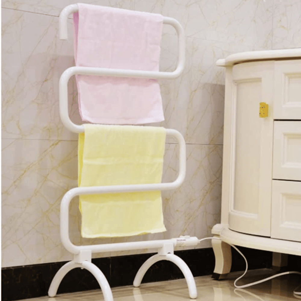 freestanding heated towel rack