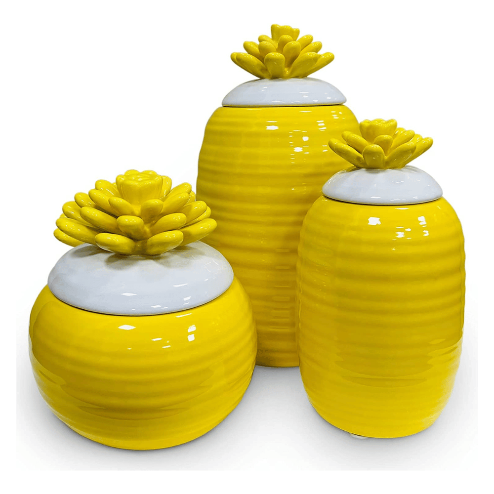 yellow canister set